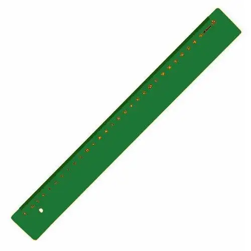Leniar linijka kolorowa 30cm zielony plastik