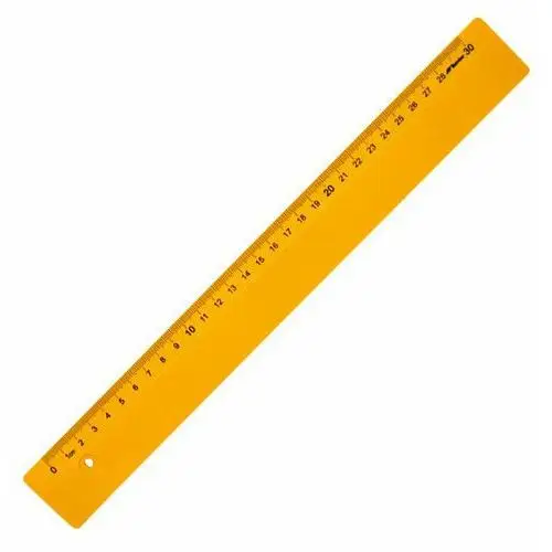 Leniar linijka kolorowa 30cm żółty plastik
