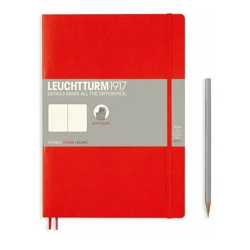 Notatnik gładki, format b5, czerwony Leuchtturm