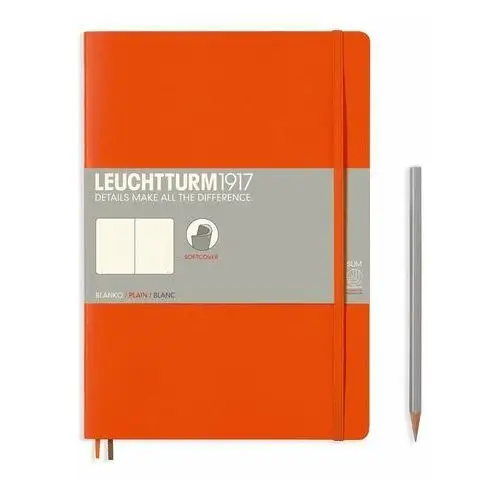 Leuchtturm, notatnik gładki, format B5, pomarańczowy