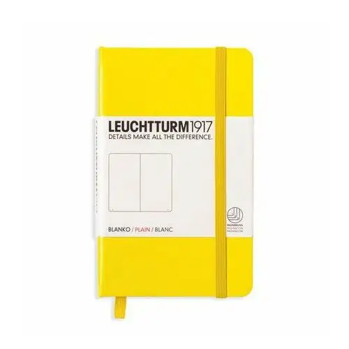 Leuchtturm, Notes Pocket, 185 stron, gładki, cytrynowy