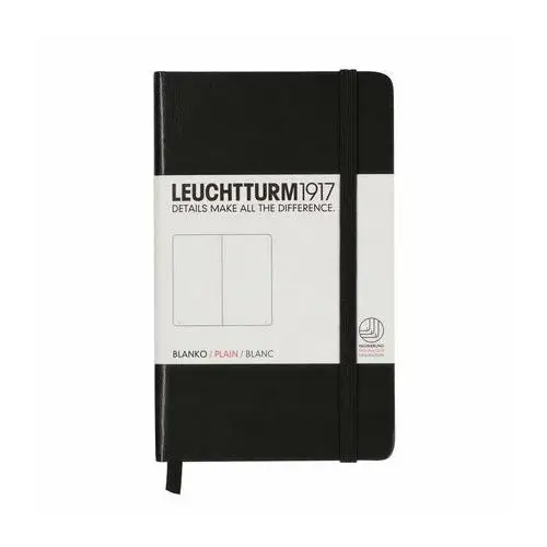 Leuchtturm, Notes Pocket, 185 stron, gładki, czarny