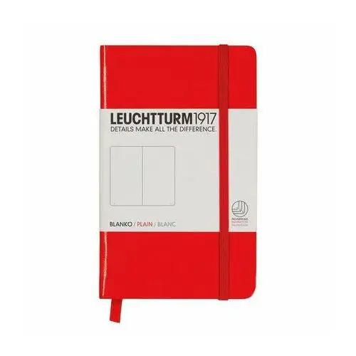 Leuchtturm, Notes Pocket, 185 stron, gładki, czerwony
