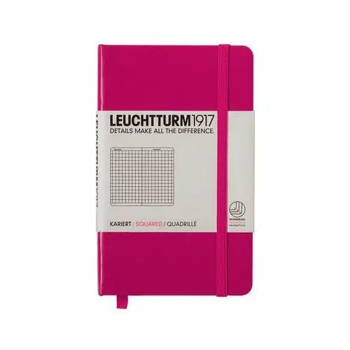 Leuchtturm, Notes Pocket, 185 stron, kratka, malinowy