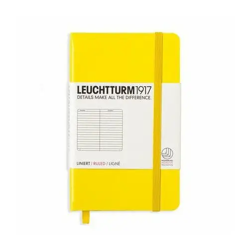Leuchtturm, Notes Pocket, 185 stron, linia, cytrynowy