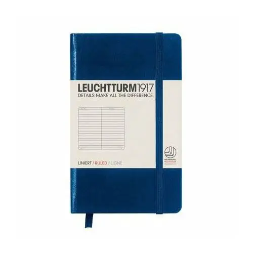 Leuchtturm, Notes Pocket, 185 stron, linia, granatowy