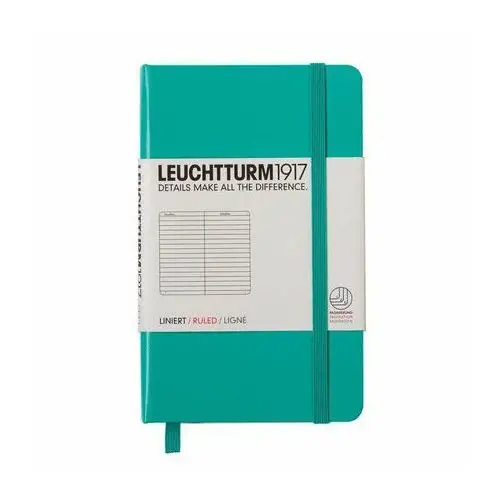 Leuchtturm, Notes Pocket, 185 stron, linia, szmaragdowy