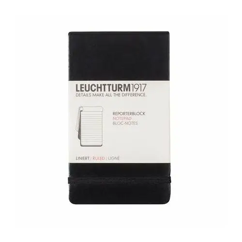 Leuchtturm , notes reporterski, 188 stron, linia, czarny