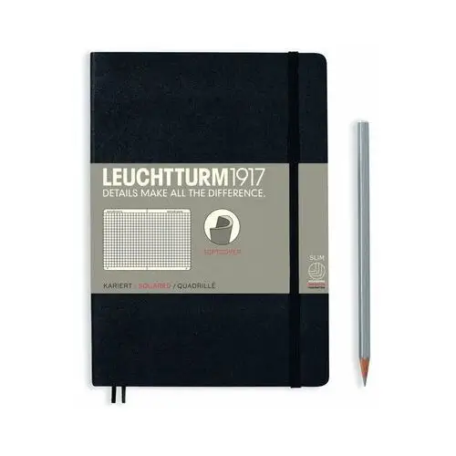 Leuchtturm, Notes Medium, 121 stron, kratka czarny