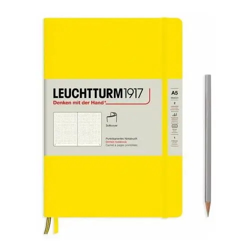 Leuchtturm1917 Notatnik medium a5, miękka oprawa, gładki, cytrynowy