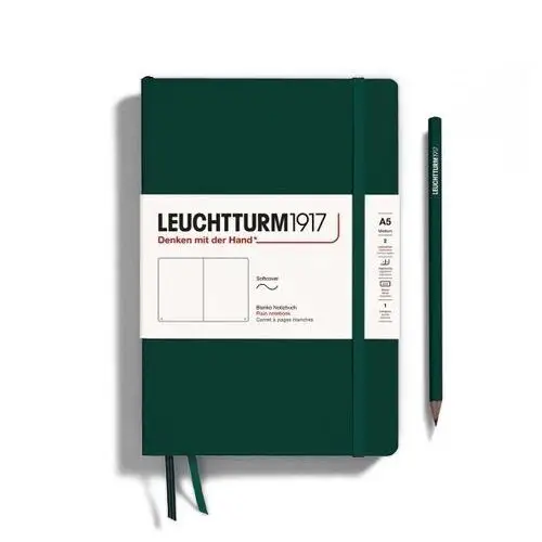 Leuchtturm1917 Notatnik medium (a5) miękka oprawa natural colours forest green