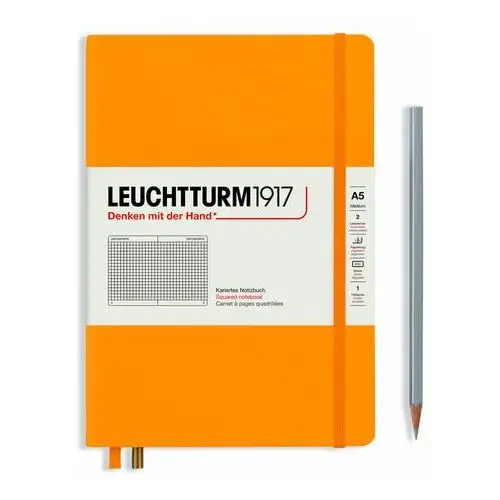 Leuchtturm1917 Notatnik medium, notatnik w kratkę, a5, rising colours rising sun