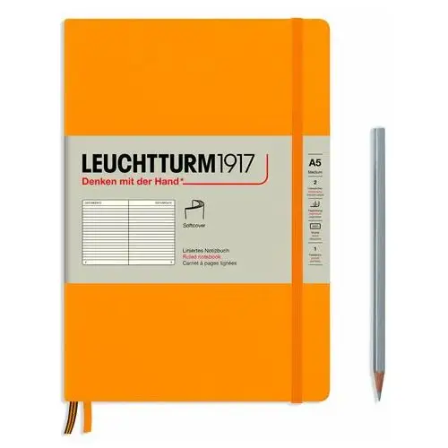 Leuchtturm1917 Notatnik medium, notatnik w linie, a5, rising colours rising sun