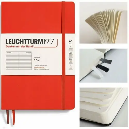 LEUCHTTURM1917 Notatnik Notes Medium A5 Linia miękka oprawa zeszyt