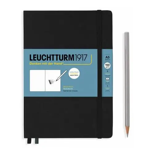 Leuchtturm1917, szkicownik Medium, A5, czarny