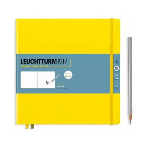 Leuchtturm1917 , szkicownik square, 225x225 mm, cytrynowy