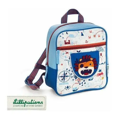 Plecak dla przedszkolaka dla chłopca niebieski Lilliputiens Lew Jack