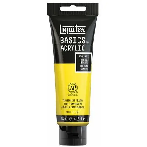 Liquitex basics farba akrylowa 118 ml, kolor transparent yellow Colart international s.a