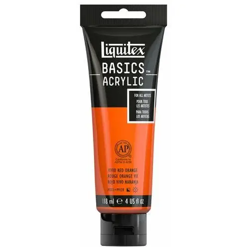 Liquitex Basics Farba Akrylowa 118 Ml, Kolor Vivid Red Orange