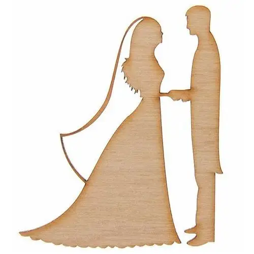 Loveart Dekor ze sklejki drewniana młoda para ślub wesele zakochani