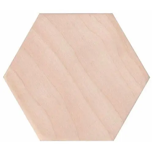 DEKOR ZE SKLEJKI Drewniana podkładka heksagonalna 8,5x10cm