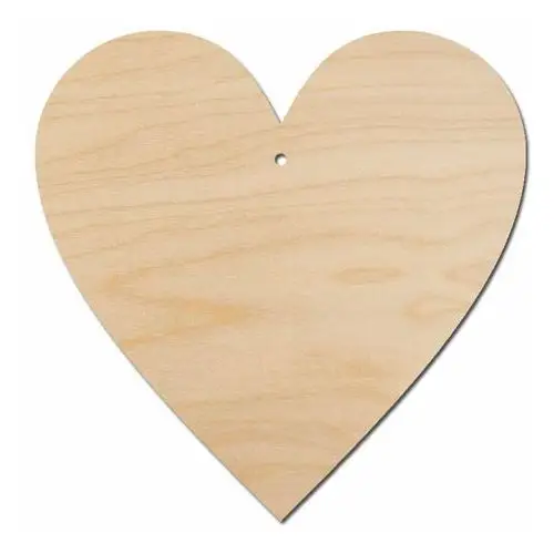 Loveart Dekor ze sklejki drewniana zawieszka serce 10cm