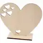 Loveart Dekor ze sklejki drewniane serce stojące na podstawce wzór 2 Sklep