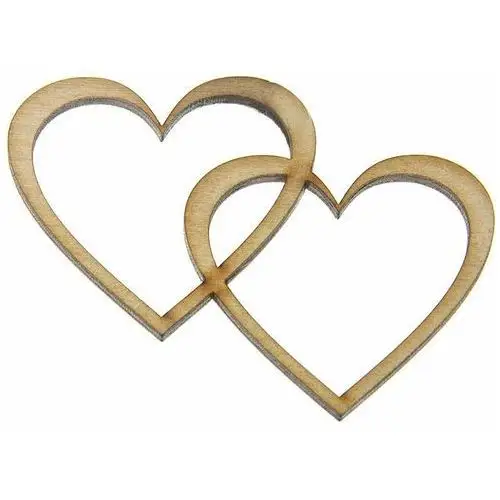 Loveart Dekor ze sklejki drewniany dekor złączone serca