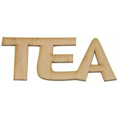 Loveart Dekor ze sklejki drewniany napis tea 3,5 x 9cm