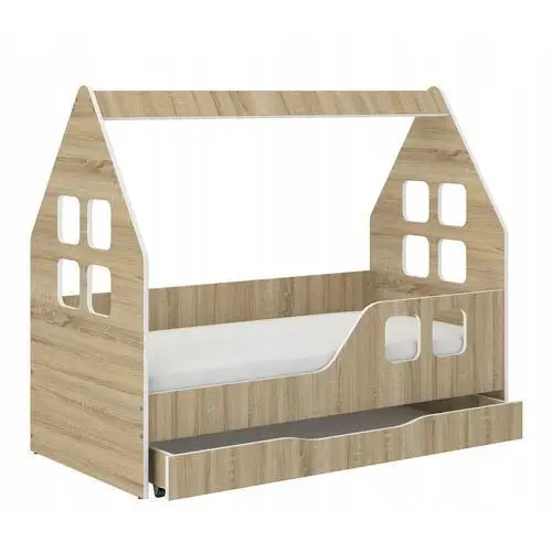 Łóżko dziecięce Domek Sonoma z Szufladą 140x70 materac