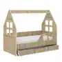 Łóżko dziecięce Domek Sonoma z Szufladą 140x70 materac Sklep
