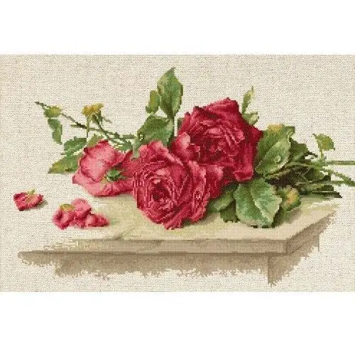 Luca-s Haft krzyżykowy, zestaw do haftu, czerwone róże