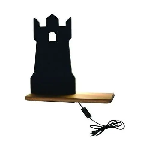 Czarna lampka dla dzieci w kształcie wieży z wtyczką - K026-Zizi