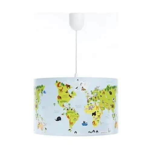 Dziecięca lampa wisząca mapa świata - a326-luso Lumes
