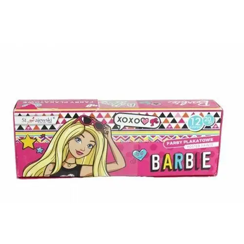 Farby Plakatowe Barbie 12 Kolorów Majewski