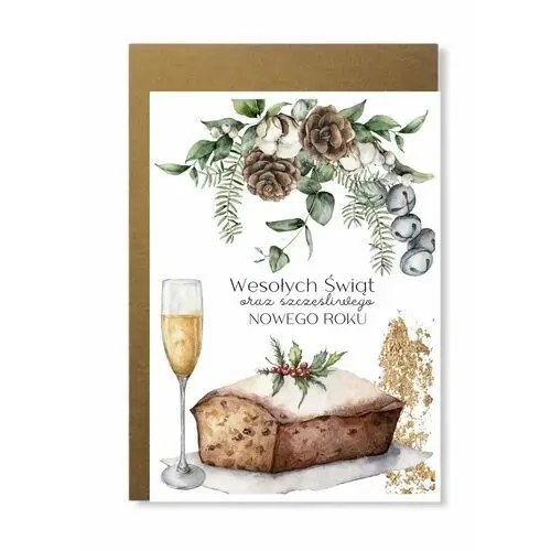 Manufaktura dobrego papieru Kartka świąteczna z życzeniami na nowy rok piękna