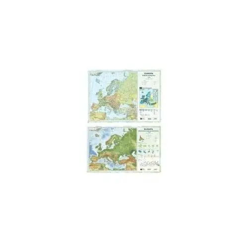 Mapa Europy A2 Dwustronna laminowana