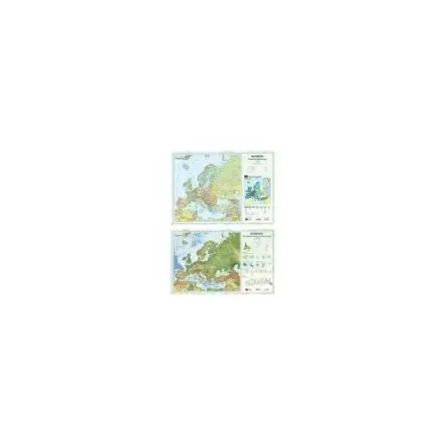 Mapa Europy A2 Dwustronna laminowana