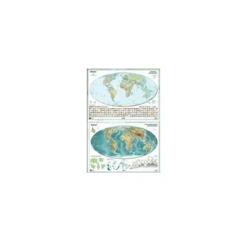 Mapa świata A2 Dwustronna laminowana