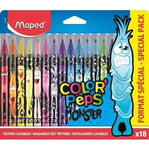 Flamastry maped colorpeps monster 18 kolorów Maped