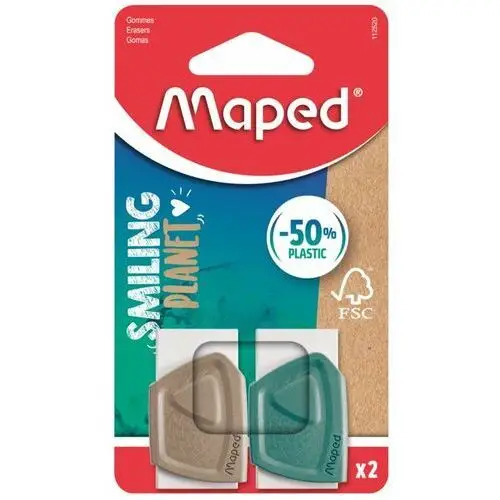 Maped, Gumka Precision Smiling Planet 2 szt