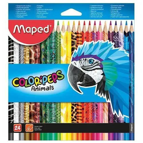 Kredki ołówkowe, animals, 24 kolory Maped