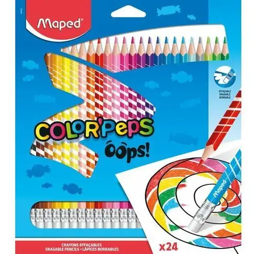 Kredki ścieralne, Colorpeps, 24 kolory