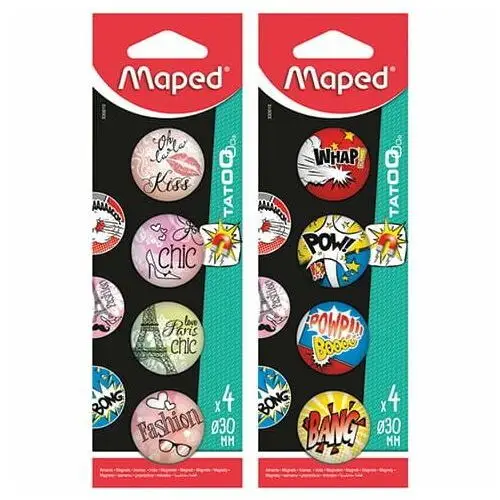 Maped Magnesy tatoo 30 mm mix wzorów 4 szt, blister 530010