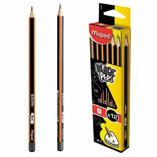 Maped , ołówek drewniany black'peps b bez gumki