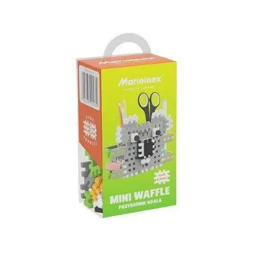 Klocki konstrukcyjne mini waffle - przybornik koala 70 elementów Marioinex