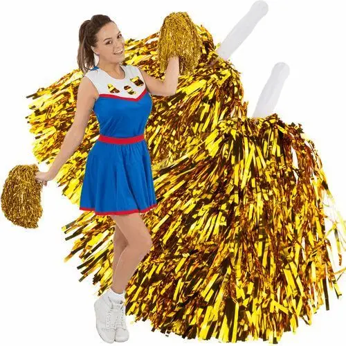 Martom Pompon metaliczny czirliderka pompony cheerleaderki czirliderki do tańca taneczne