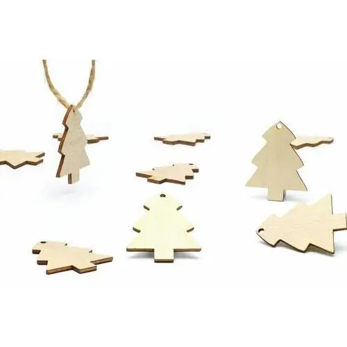 Mawrex Scrapki choinka 20 sztuk dekoracje świąteczne z drewna bombki na choinkę
