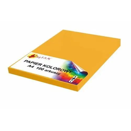 Mazak Papier kolorowy a4 120g żółty słoneczny 100 arkuszy