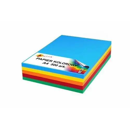 Papier kolorowy A4 500 arkuszy 5 kolorów mix intensywny